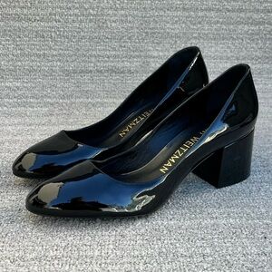 Stuart Weitzman Maeve Patent Leather 50MM Black Pumps Women’s Size 8 US